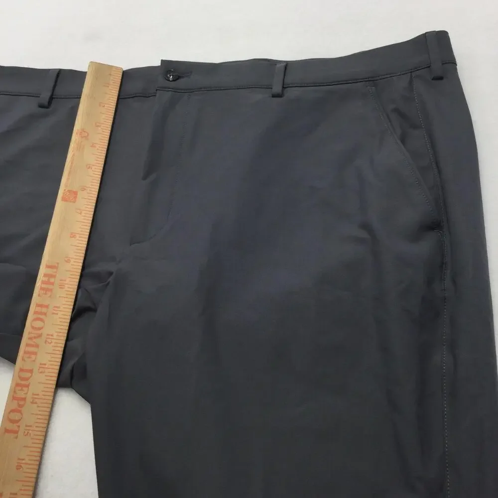 Greg Norman Pants Mens 40x32 Gray Stretch Dress Straight Leg Microfiber Golf